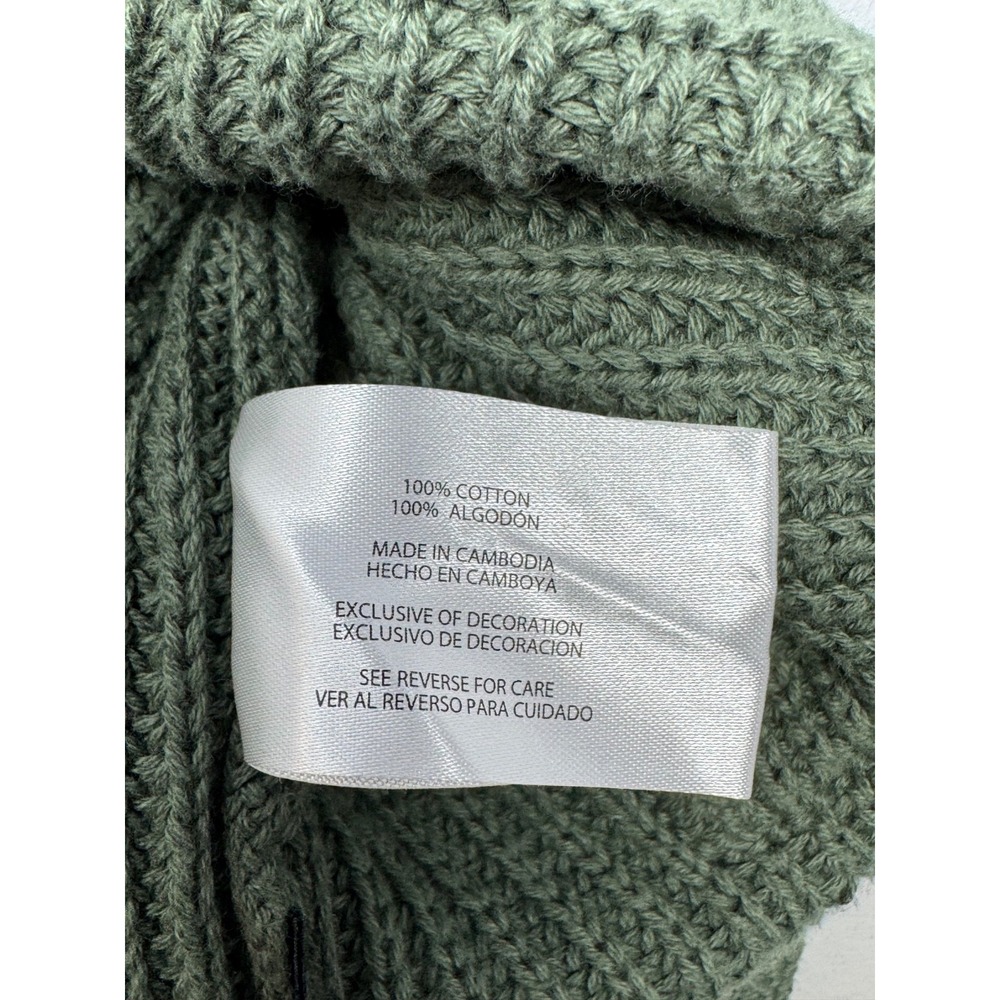 GAP Women’s V-Neck Cardigan Sweater Green Size Medium 100% Cotton L3 - Picture 5 of 5